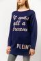 Фиолетовое шерстяное платье PHILIPP PLEIN 